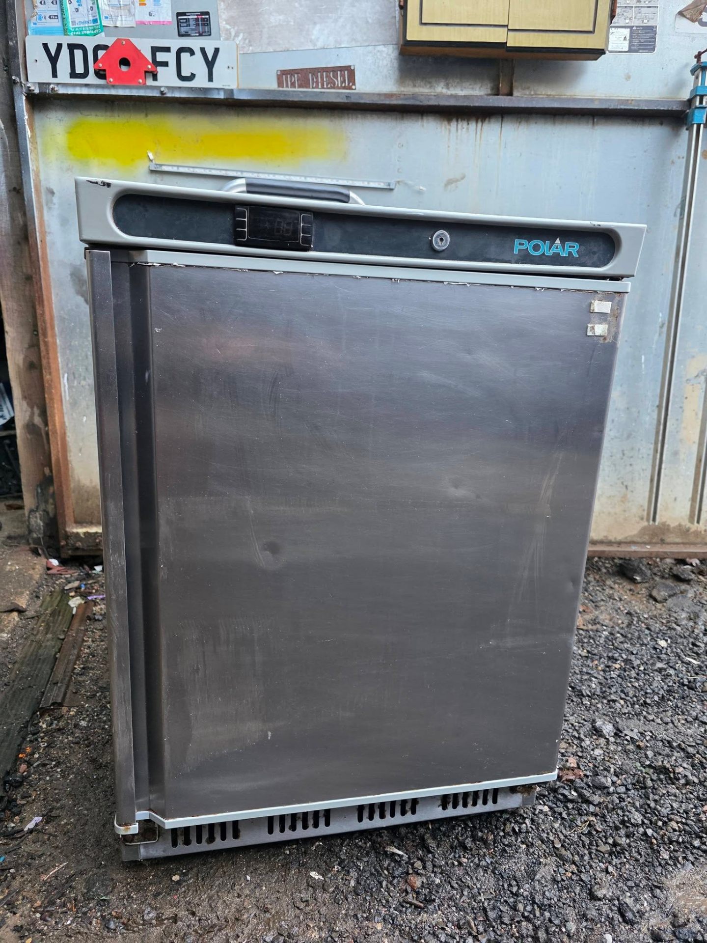 Polar undercounter stainless fridge